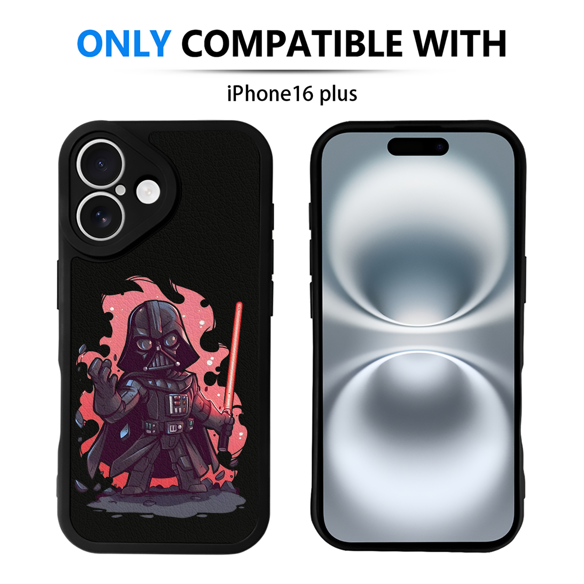 （画像用） スター・ウォーズ Star Wars 【iPhone 16シリーズ対応】シリコンスマホケース（レザー調） 材質：シリコン